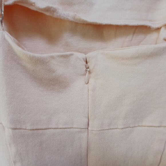 NWT - Avec Les Filles Denim Mini Stretch Cream Dress Size: 6 - Picture 4 of 8